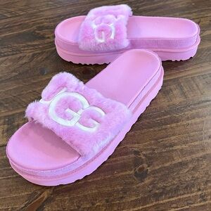 UGG Women's Laton Fur Slides in Pink